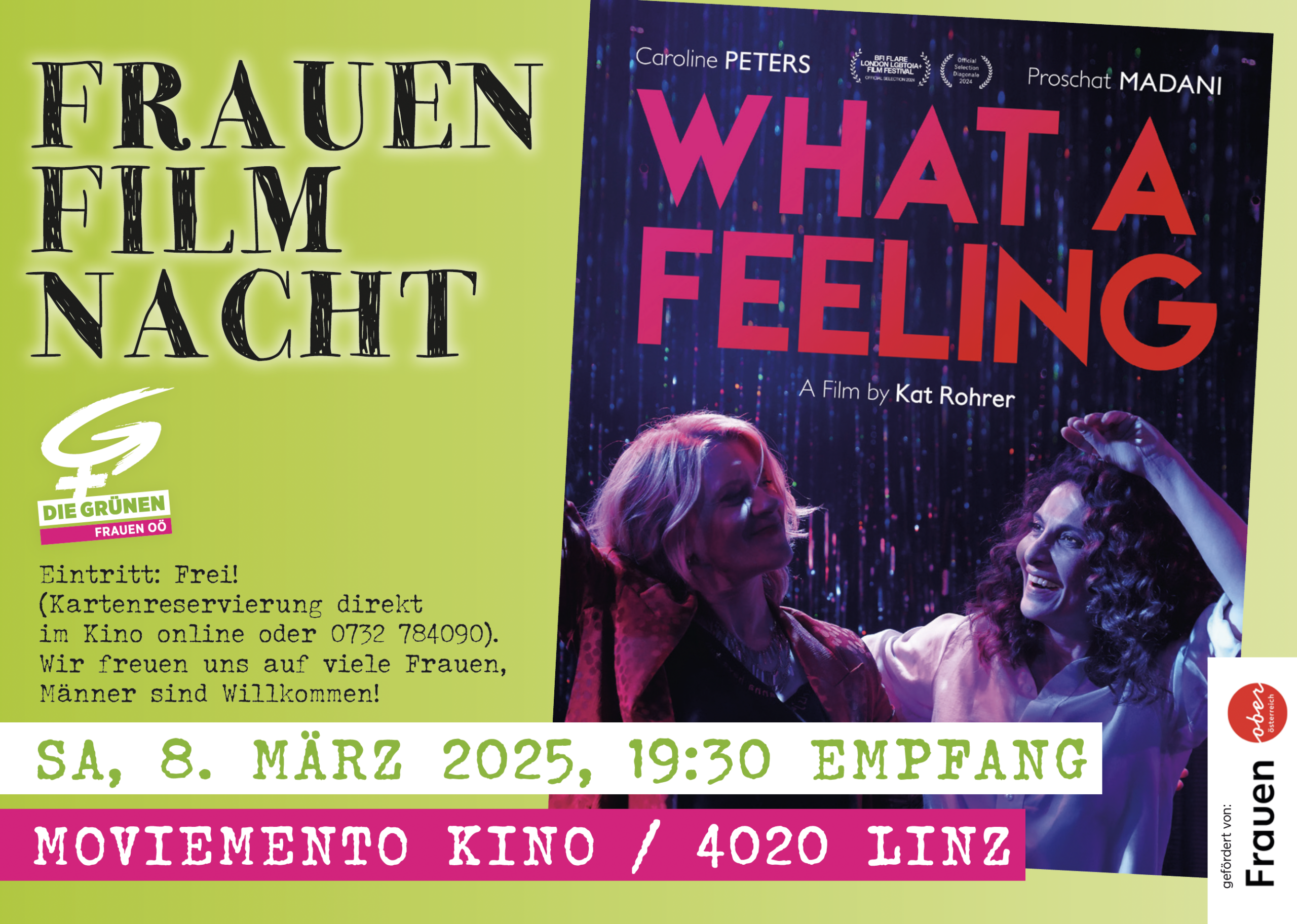 WHAT A FEELING: Frauenfilmnacht am internationalen Frauentag, Sa, 8.3.2025
